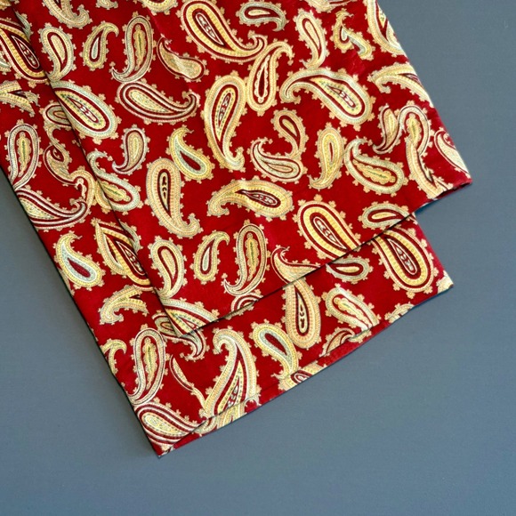 Vintage Ruth Matthews Paisley Wide Leg Pants | Size‎ 26W | High Rise Boho Cotton - Picture 8 of 9